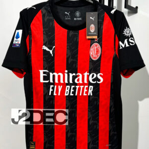 AC Milan เอซี มิลาน Home ชุดเหย้า เกรดแฟนบอล ปี 2025/26 (อาร์ม Calcio Serie A + ชื่อนักเตะ + เบอร์)