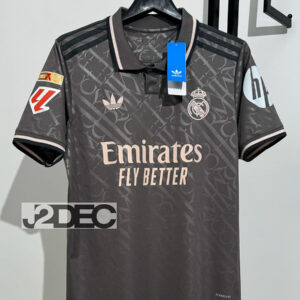 Real Madrid เรอัล มาดริด Third ชุดสาม เกรดแฟนบอล ปี 2024/25 ( อาร์ม LALIGA+ชื่อนักเตะ+เบอร์ )