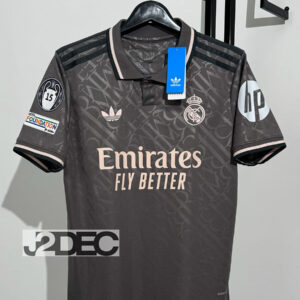 Real Madrid เรอัล มาดริด Third ชุดสาม เกรดแฟนบอล ปี 2024/25 ( อาร์ม UCL+ชื่อนักเตะ+เบอร์ )