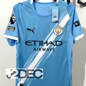 Man City แมนซิตี้ ชุดเหย้า Home เกรดแฟนบอล ปี 2025/26 (อาร์ม พรีเมียร์ลีก + ชื่อนักเตะ + เบอร์)