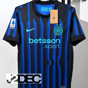 Inter Milan อินเตอร์ มิลาน Home ชุดเหย้า เกรดแฟนบอล ปี 2025/26 (อาร์ม กัลโช่+ชื่อนักเตะ+เบอร์)