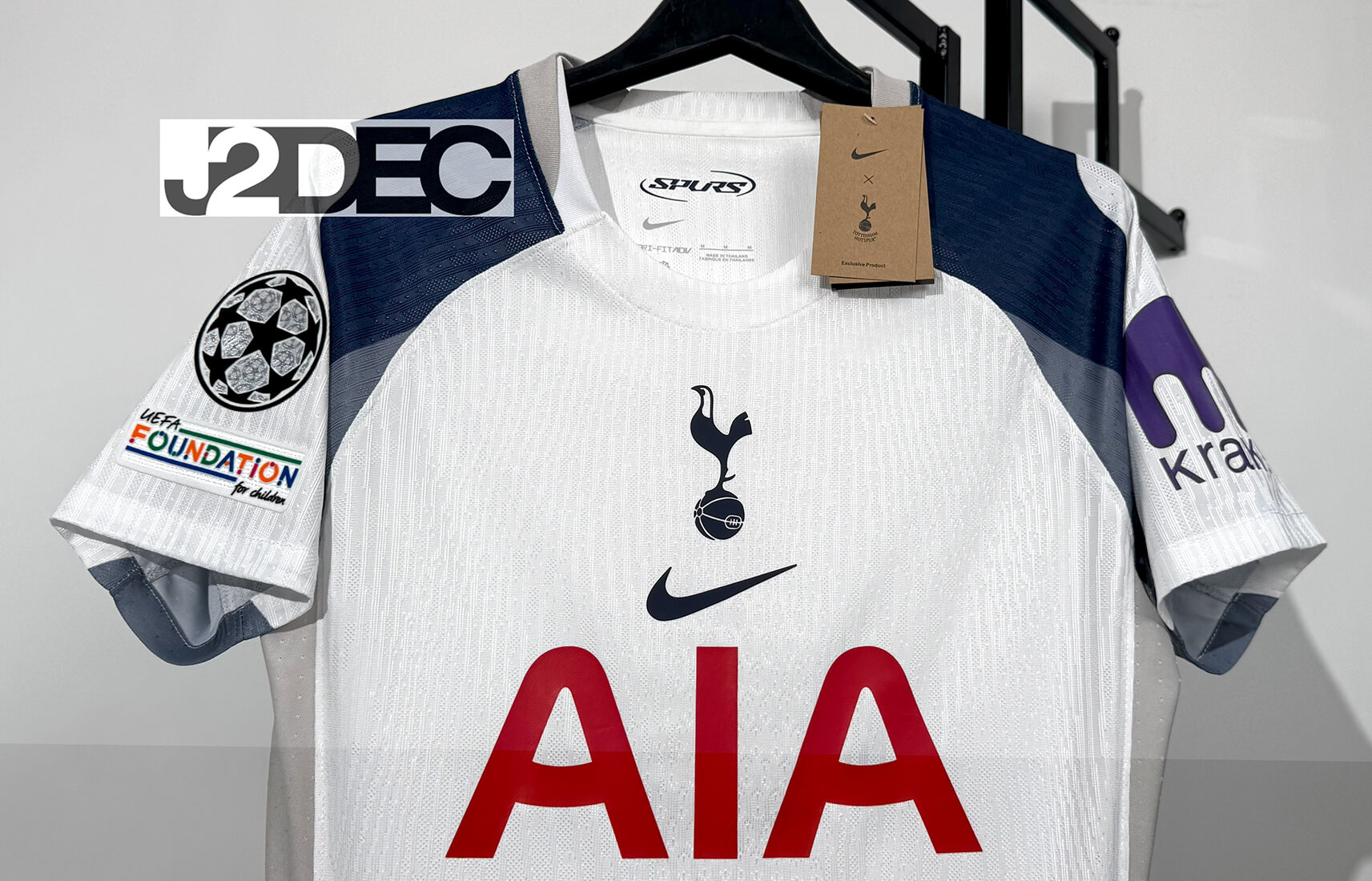Spurs สเปอร์ส Home ชุดเหย้า เกรดนักเตะ PLAYER ปี 2025/26 ( อาร์ม ยูฟ่าแชมป์เปี้ยนลีก+ชื่อนักเตะ+เบอร์ ) - Image 5