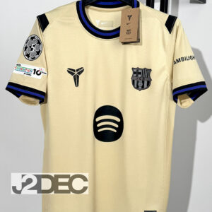 FC Barcelona บาร์เซโลน่า Away ชุดเยือน เกรดแฟนบอล ปี 2025/26 ( อาร์ม UCL+ชื่อนักเตะ+เบอร์ )