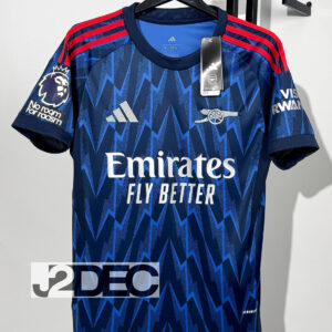 Arsenal อาร์เซน่อล ชุดเยือน Away เกรดแฟนบอล ปี 2025/26 (อาร์ม พรีเมียร์ลีก+ชื่อนักเตะ+เบอร์)