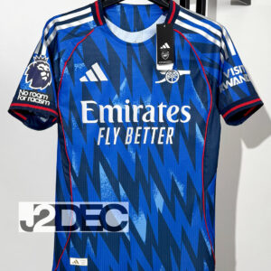 Arsenal อาร์เซน่อล ชุดเยือน Away เกรดนักเตะ PLAYER ปี 2025/26 (อาร์ม พรีเมียร์ลีก+ชื่อนักเตะ+เบอร์)