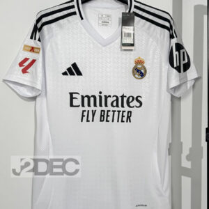 Real Madrid เรอัล มาดริด Home ชุดเหย้า เกรดแฟนบอล ปี 2024/25 ( อาร์ม LALIGA+ชื่อนักเตะ+เบอร์ )