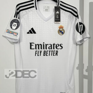 Real Madrid เรอัล มาดริด Home ชุดเหย้า เกรดแฟนบอล ปี 2024/25 ( อาร์ม UCL+ชื่อนักเตะ+เบอร์ )