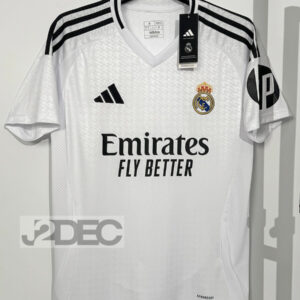 Real Madrid เรอัล มาดริด Home ชุดเหย้า เกรดแฟนบอล ปี 2024/25 (เสื้อเปล่า / ฟูลอาร์ม)