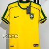 Brazil ทีมชาติบราซิล Home ชุดเหย้า RETRO ปี 1998 ( เสื้อเปล่า+ชื่อนักเตะ + เบอร์)