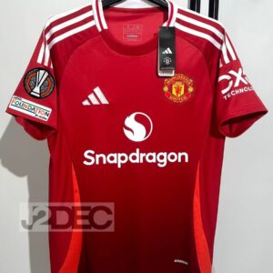 Man United แมนยู ชุดเหย้า Home เกรดแฟนบอล ปี 2024/25 (อาร์มUEL + ชื่อนักเตะ + เบอร์)