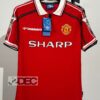 Man United แมนยู Home ชุดเหย้า RETRO ปี 1998/99 (อาร์ม พรีเมียร์ลีก + ชื่อนักเตะ + เบอร์)