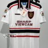 Man United แมนยู Away ชุดเยือน RETRO ปี 1997/99 (อาร์ม พรีเมียร์ลีก + ชื่อนักเตะ + เบอร์)