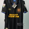 Man United แมนยู Third ชุดสาม RETRO ปี 1992 คอปก ( ฟลูอาร์ม+ชื่อนักเตะ + เบอร์)
