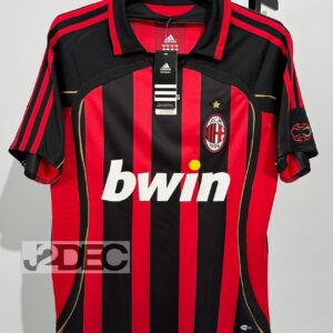 AC Milan เอซี มิลาน Home ชุดเหย้า RETRO ปี 2006/2007 ( เสื้อเปล่า + ฟลูอาร์ม + ชื่อนักเตะ + เบอร์)