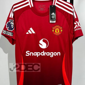 Man United แมนยู ชุดเหย้า Home เกรดแฟนบอล ปี 2024/25 (อาร์ม พรีเมียร์ลีก + ชื่อนักเตะ + เบอร์)