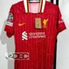 Liverpool ลิเวอร์พูล ชุดเหย้า Home เกรดแฟนบอล ปี 2024/25 (อาร์มUCL + ชื่อนักเตะ + เบอร์)
