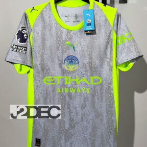 Man City แมนซิตี้ ชุดสาม Third เกรดแฟนบอล ปี 2025/26 ( อาร์ม พรีเมียร์ลีก + ชื่อนักเตะ + เบอร์ )